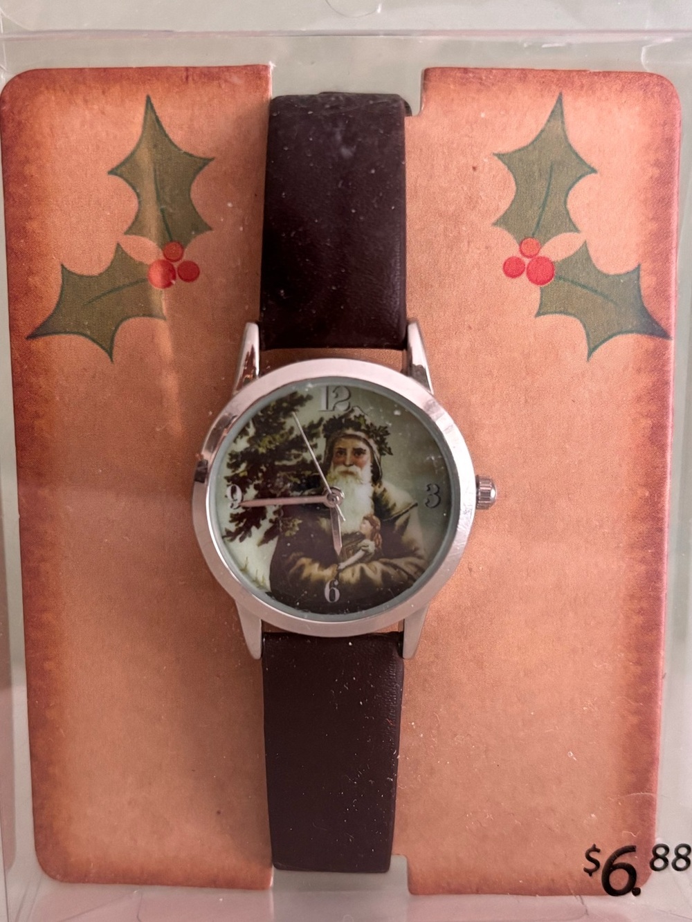 NWT Father Christmas watch with 
Brown Strap
